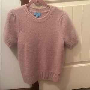 CeCe Light Pink Short-Sleeve Crewneck Sweater